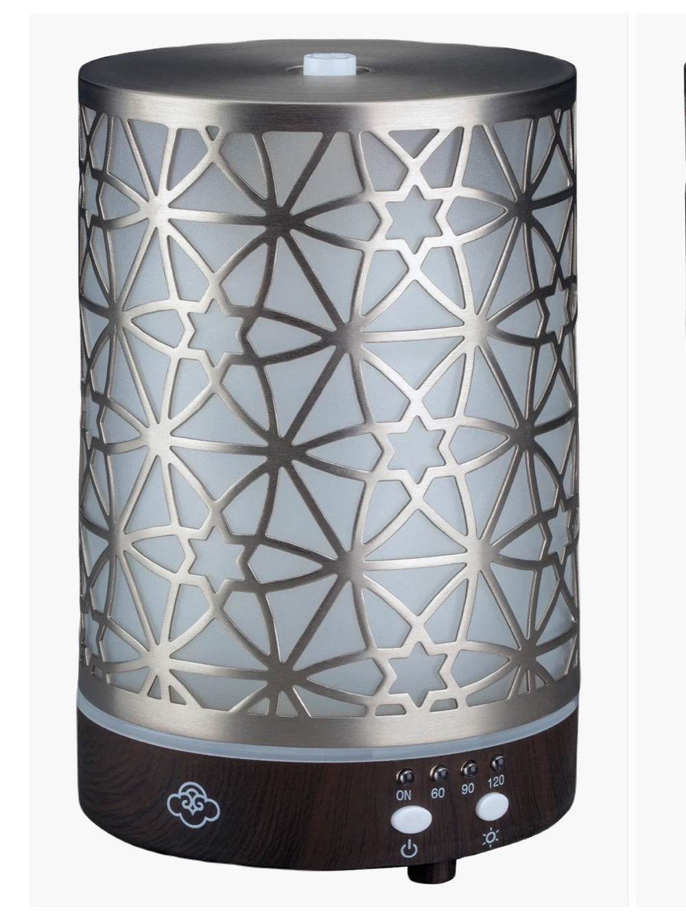 NEW Serene House Silver Nexus Metal Ultrasonic Aroma Diffuser 7 LED MODES